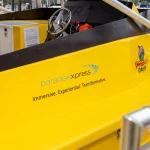 Paradise Express logo on rocket